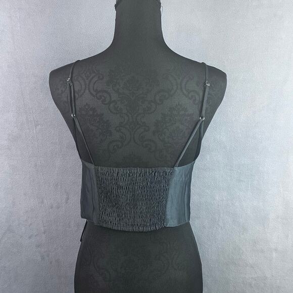 Urban Outfitters Karissa Bustier Corset Top Large Black Festival Concert Summer - Picture 2 of 6